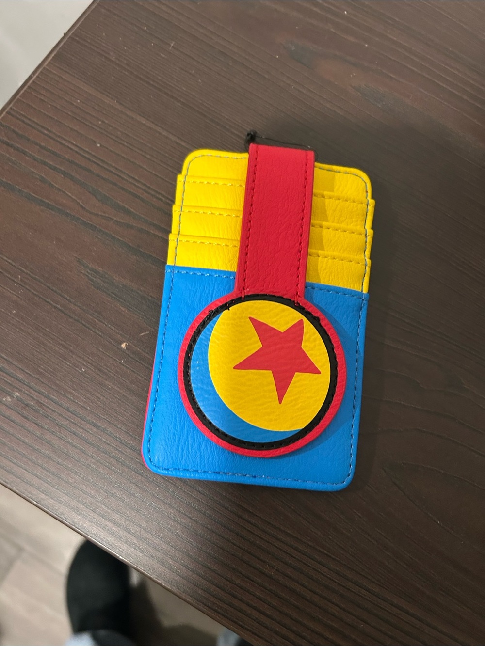 Loungefly Pixar ball Yellow Blue Red Star Cardholder Wallet NWOT